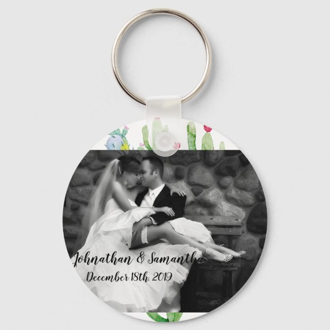 Personalized Photo Key Chain Boho Llama Bohemian C (Front)