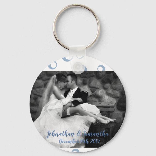 Personalized Photo Key Chain Seahorse Sea Ocean (Front)
