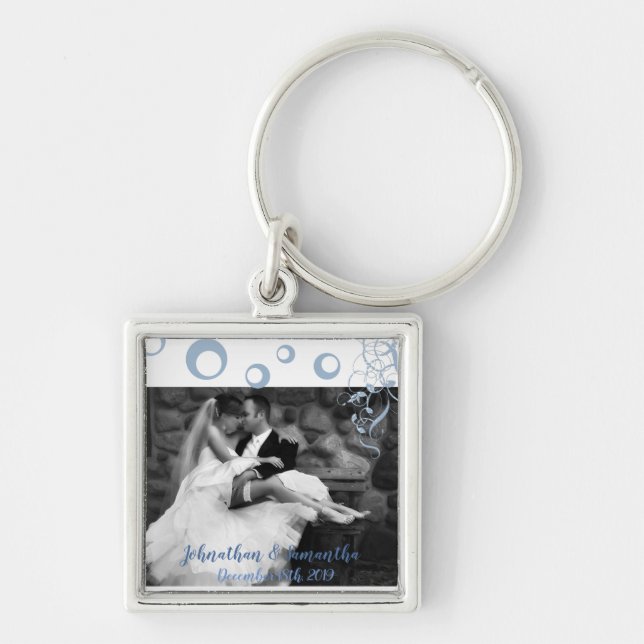 Personalized Photo Key Chain Seahorse Sea Ocean (Front)