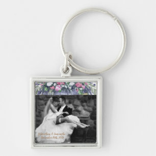 Personalized Photo Key Chain Summer Country Weddin