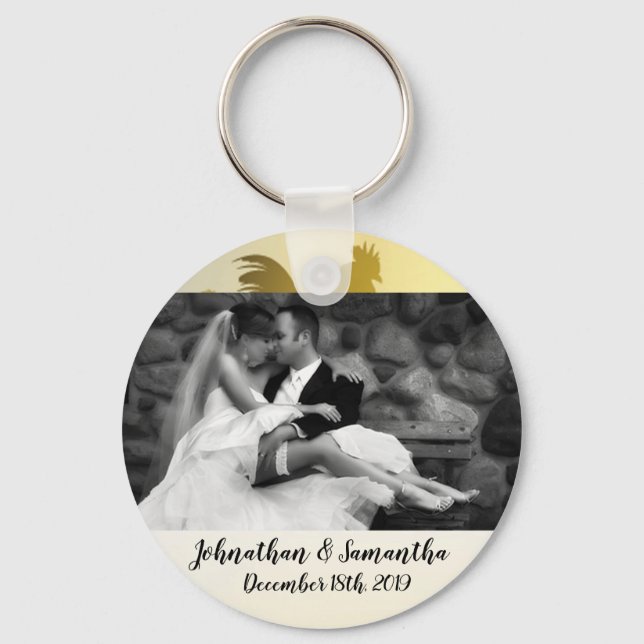 Personalized Photo Key Chain Sunny Morning Farm Co (Front)