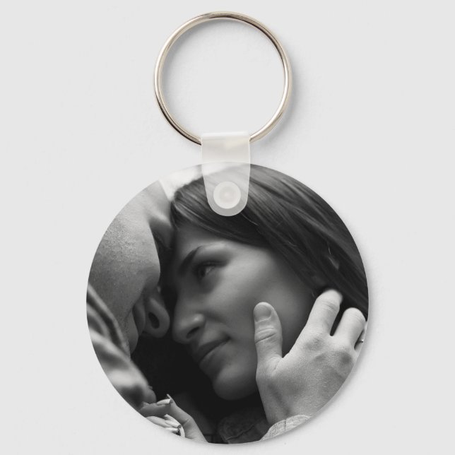 Personalized photo keychain, Couple Custom photo, Keychain (Front)