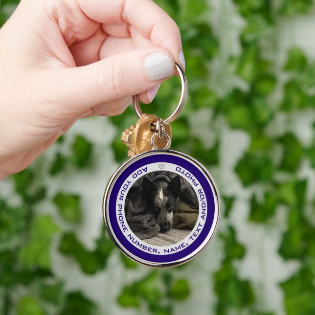 Personalized Photo Keychain with Text HAMbyWG - (Hand)