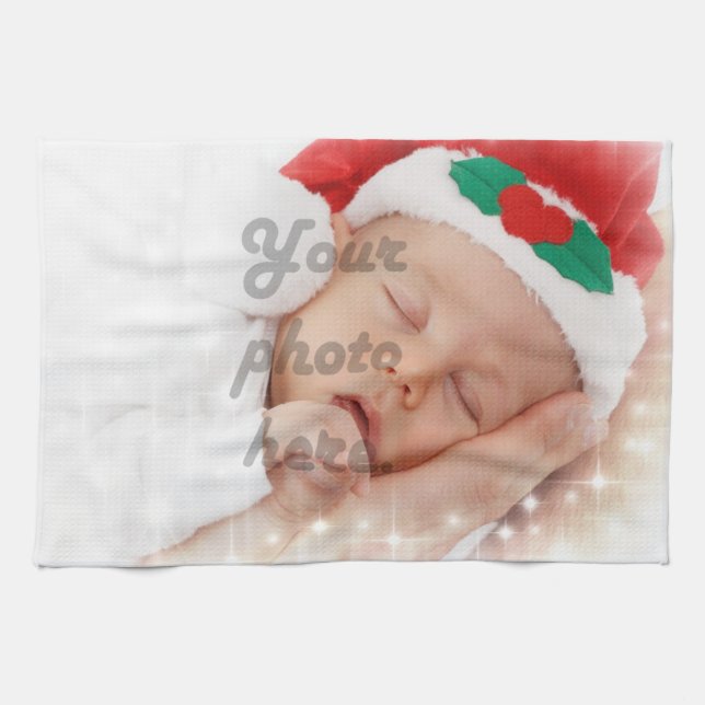 Personalized photo kitchen towel (Horizontal)