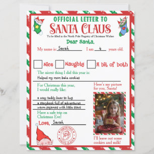 Personalized Photo Letter to Santa