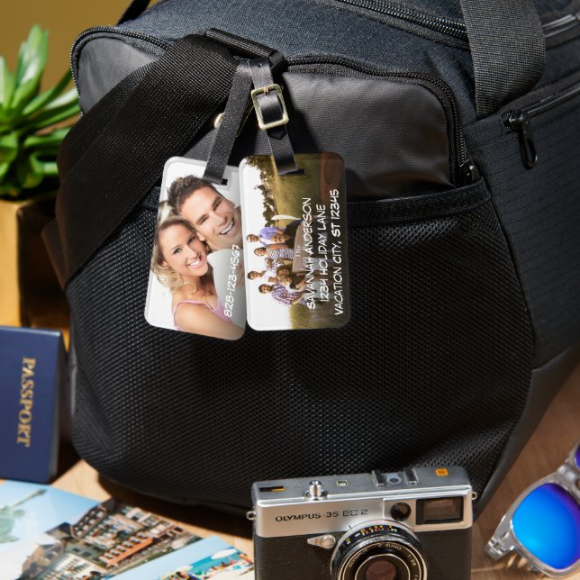 Personalized Photo Luggage Tag (Front & Back)