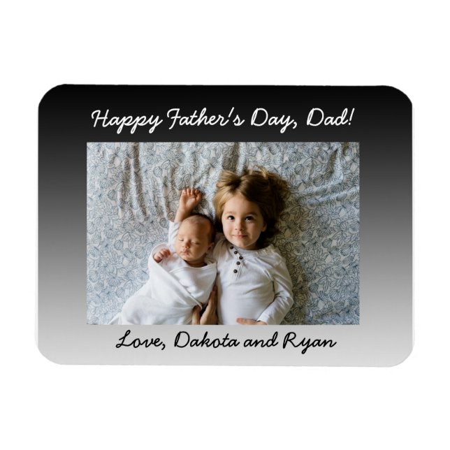 Personalized Photo Magnet for Father's Day (Horizontal)