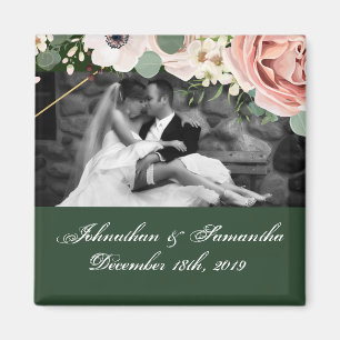 Personalized Photo Magnet Geometric Garden Hunter