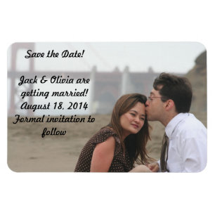 Personalized Photo Magnet - Save the Date