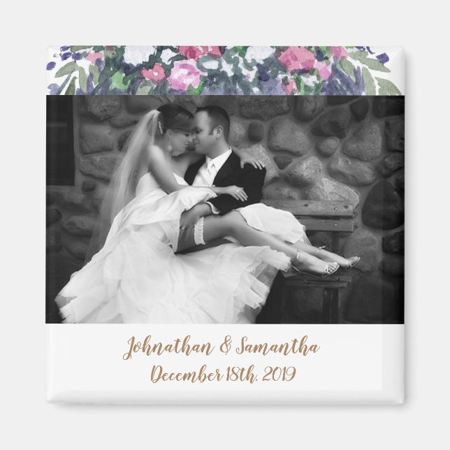 Personalized Photo Magnet Summer Country Wedding R (Front)