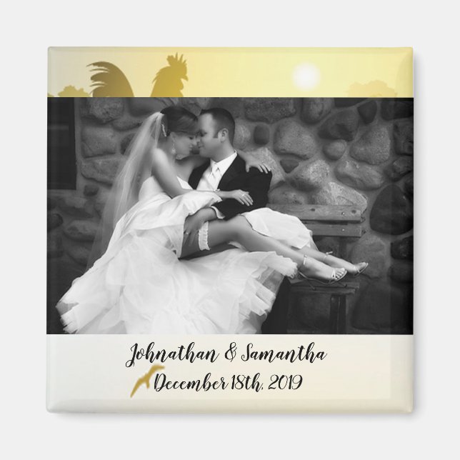 Personalized Photo Magnet Sunny Morning Farm Count (Front)