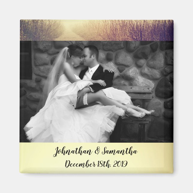 Personalized Photo Magnet Sunrise Pathway Walkway (Front)