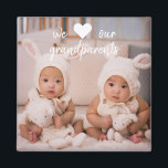 Personalized Photo Magnets for Grandparents<br><div class="desc">Create beautiful and unique gifts for grandparents by customizing this photo magnet. Easily personalize with your own text for any occasion.</div>