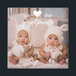 Personalized Photo Magnets for Grandparents<br><div class="desc">Create beautiful and unique gifts for grandparents by customizing this photo magnet. Easily personalize with your own text for any occasion.</div>