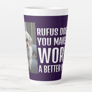 Personalized Photo Make the World a Better Place Latte Mug