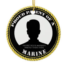 Personalized Photo Marine Parent Ornament