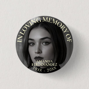 Personalized Photo Memorial 1 Inch Round Button