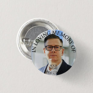 Personalized Photo Memorial 1 Inch Round Button