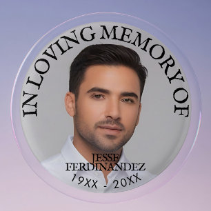 Personalized Photo Memorial 1 Inch Round Button