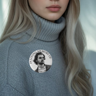 Personalized Photo Memorial 1 Inch Round Button
