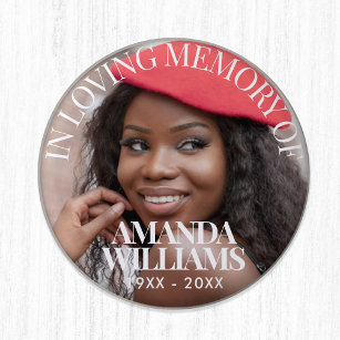 Personalized Photo Memorial 1 Inch Round Button