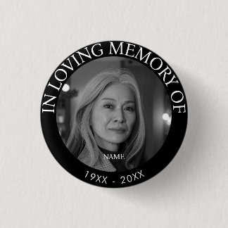 Personalized Photo Memorial 1 Inch Round Button