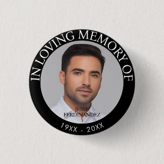 Personalized Photo Memorial 1 Inch Round Button