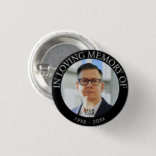 Personalized Photo Memorial Button