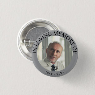 Personalized Photo Memorial Button