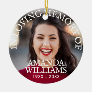 Personalized Photo Memorial Ceramic Ornament