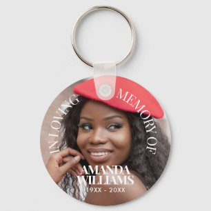 Personalized Photo Memorial Elegant Keychain