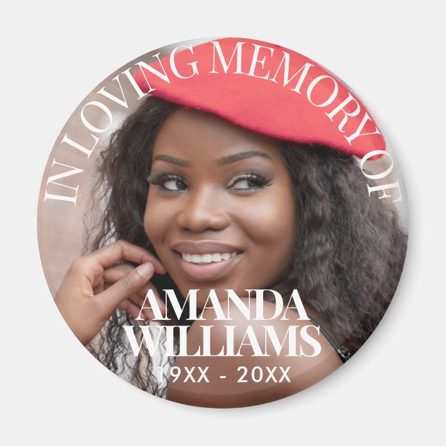 Personalized Photo Memorial elegant Magnet (Front)