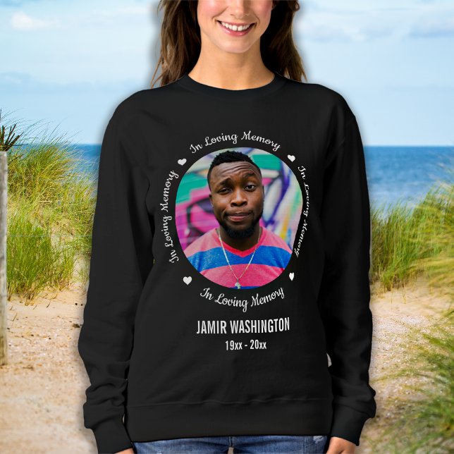 Personalized Photo Memorial In Loving Memory Sweatshirt (Creator Uploaded)