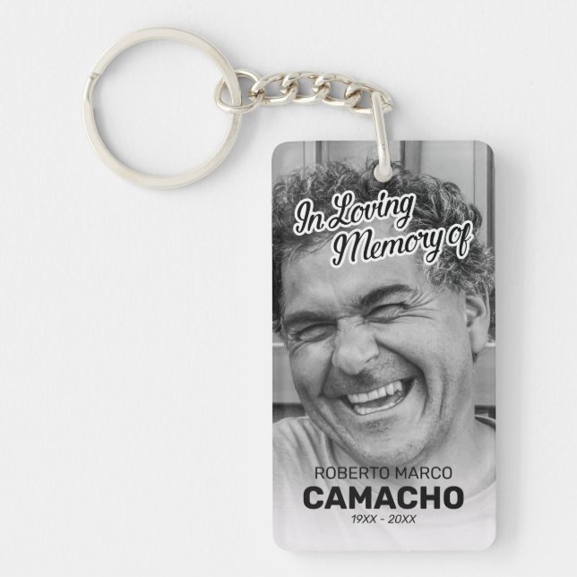 Personalized Photo Memorial Keychain (Front)