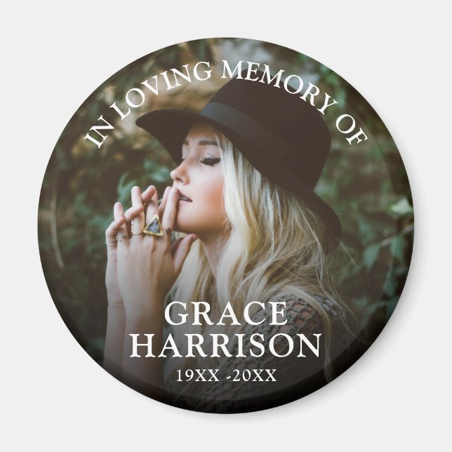 Personalized Photo Memorial Magnet (Front)