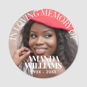Personalized Photo Memorial magnetic or pin tags