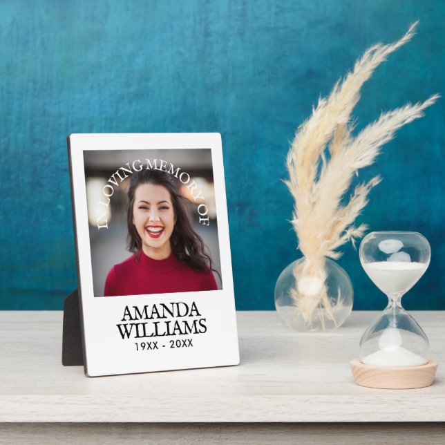 Personalized Photo Memorial Modern Plaque (Side)
