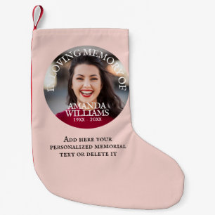 Personalized Photo Memorial Small Christmas Stocking