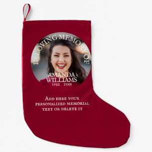 Personalized Photo Memorial Small Christmas Stocking
