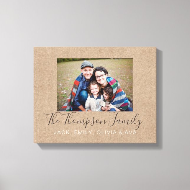 Personalized Photo & Message Acrylic Keepsake Awar Canvas Print (Front)