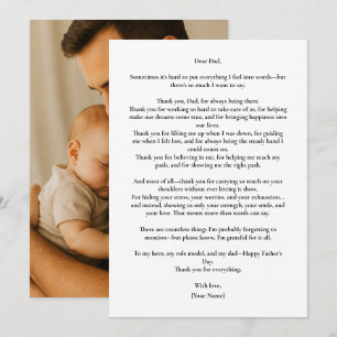 personalized Photo Message Card For Dad