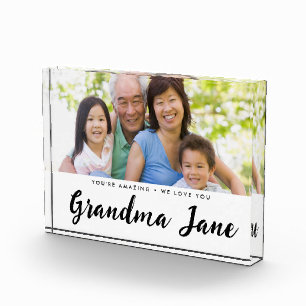 Personalized Photo Message Grandma Name Block