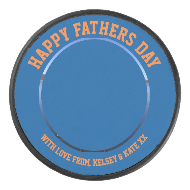 Personalized Photo Message Hockey Puck (Front)