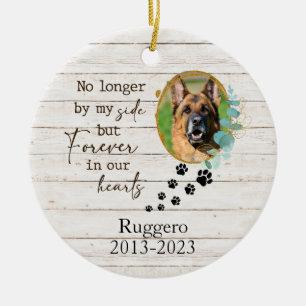 Personalized Photo & Message Pet Memorial Ceramic Ornament
