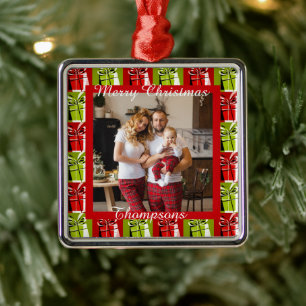Personalized photo metal ornament