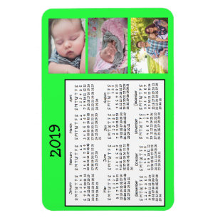 Personalized Photo Mini Magnet Calendar 2018