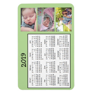 Personalized Photo Mini Magnet Calendar 2018