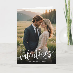 Personalized Photo Modern First Valentine's day Card