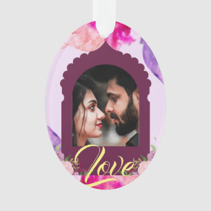 Personalized Photo Modern Love Double Sided  Ornament
