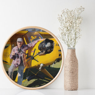 Personalized Photo, Modern, Simple, Minimalist Clock